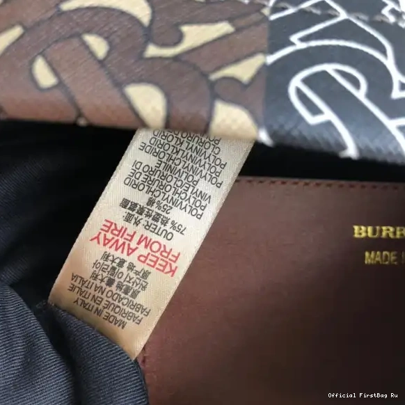 Official First Bag Ru BURBERRY E-CANVAS BUM BAG STRIPE TMONOGRAM PRINT 0527